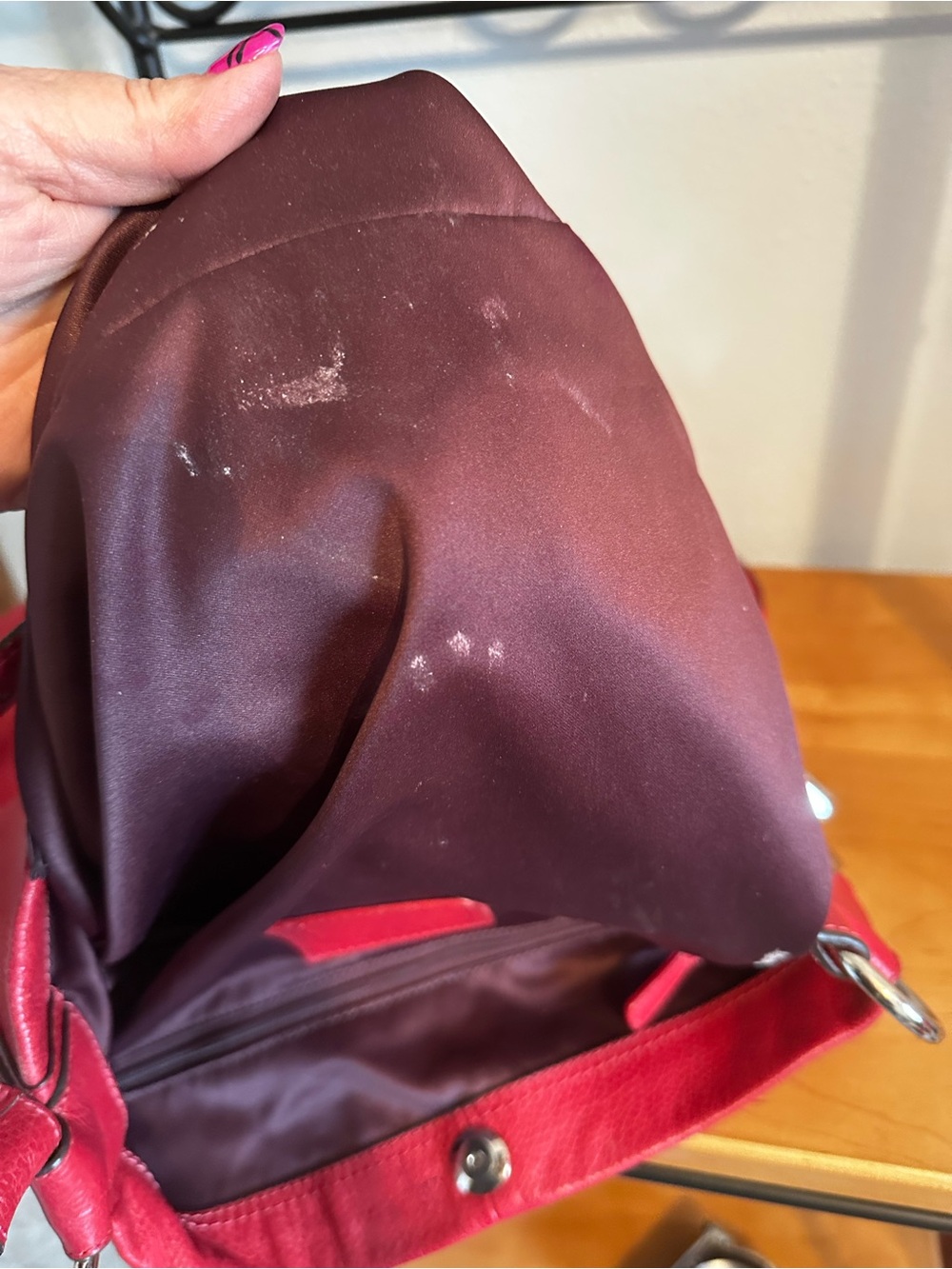 Coach Penelope Hobo Bag | Red Pebbled Leather F16535 - Picture 9 of 9